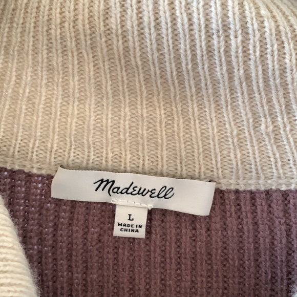 Madewell Glenbrook pull over color block sweater, size L - Picture 10 of 11